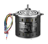 VEVOR Moteur Ventilateur Four, 1/2 CV 2,6 A, 3 Vitesses 1300/1100/800 tr/min, Diamètre d'Arbre 10 mm, Longueur d'Arbre 20 mm, ROT CCW à Partir de l'Extrémité de l'Arbre, Condensateur CBB60 15 μF/450 V