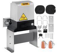 VEVOR Motorisation Portail Coulissant Électrique Automatique 370W 220V, Moteur Portail Coulissant d'ouvre-Porte 66 tr/min Motorisation Portail Battant avec 2 Télécommandes Hôtel Usine École