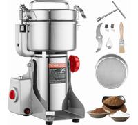 VEVOR Moulin à céréales électrique, 1000 g, moulin à épices à grande vitesse de 3000 W, moulin à épices industriel, broyeur en acier inoxydable, pour grains secs, épices, céréales, café, maïs, poivre,