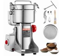 VEVOR Moulin à épices Électrique 1000 g, Broyeur à Grains Commercial 3000 W Haute Vitesse, Moulin à Farine en Acier Inoxydable, Type Oscillant, pour Moudre Rapidement Céréales Épices Herbes Cafés