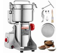 VEVOR Moulin à épices Électrique 1000 g, Broyeur à Grains Commercial 3000 W Haute Vitesse, Moulin à Farine en Acier Inoxydable, Type Oscillant, pour Moudre Rapidement Céréales Épices Herbes Cafés