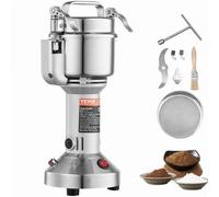 VEVOR Moulin à Épices Électrique 150 g, Broyeur à Grains Commercial 850 W Haute Vitesse, Moulin à Farine en Acier Inoxydable, Type Droit, pour Moudre Rapidement Céréales Épices Herbes Poivres