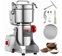 VEVOR Moulin à céréales électrique de 750g, moulin à épices à grande vitesse de 2000 W, pulvérisateur en acier inoxydable, pour grains secs, épices, céréales, café, maïs, poivre, type pivotant