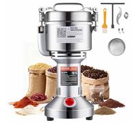 VEVOR Moulin à Épices Électrique 750 g, Broyeur à Grains Commercial 2000 W Haute Vitesse, Moulin à Farine en Acier Inoxydable, Type Droit, pour Moudre Rapidement Céréales Épices Herbes Poivres