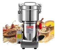 VEVOR Moulin à Grain Électrique Capacité 800 g, Broyeur à Épices 2100 W Haute Vitesse, pour Moudre Rapidement Grains Secs Céréales Café Maïs et Poivre, Moulin à Farine en Inox, Type Pivotant