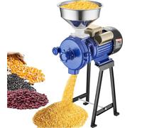 VEVOR Moulin à Grains Électrique, Broyeur à Épices Commercial 3000 W, Moulin à Farine de Blé à Sec, Réglable en Épaisseur, avec Entonnoir, pour Moudre Rapidement Céréales Épices Herbes Poivres Maïs