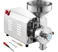 VEVOR Moulin à Grains Électrique pour Soja, Broyeur à Épices Commercial 3000 W Haute Vitesse, Moulin à Farine 100 kg/h, en Acier Inoxydable, pour Moudre Rapidement Épices Herbes Poivres Maïs Arachides