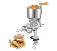 VEVOR Moulin à Grains Manuel avec Trémie Haute, Moulin à Céréales à Manivelle, pour Épices Grains de Café Noix Blé Cuisine Maison, Broyeur à Maïs de Table en Fonte, Fixation Stable à Serre-joint