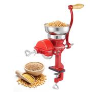 VEVOR Moulin à Grains Manuel de Table, Moulin à Céréales à Manivelle, pour Épices Grains de Café Noix Blé, Broyeur à Maïs en Fonte, Fixation Stable à Serre-joint, avec Couvercle Anti-poussières