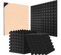 VEVOR Mousse acoustique Panneaux acoustiques, lot de 48, 30x30x5cm, panneaux muraux pyramidaux insonorisants autocollants, panneaux acoustiques, tapis en mousse acoustique