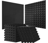 VEVOR Mousse acoustique Panneaux acoustiques, set de 24 pièces 30 x 30 x 5 cm, Panneaux muraux insonorisants en forme de pyramide, Panneaux acoustiques, Tapis en mousse acoustique