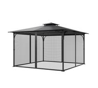 VEVOR Moustiquaire Tonnelle de 365,8x365,8x228,6 cm, Moustiquaire Gazebo Extérieur, avec Double Fermeture Éclair, Rideau de Tonnelle en Maille Anti-moucherons pour Jardin, Patio, Filet Uniquement
