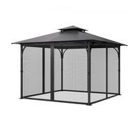 VEVOR Moustiquaire pour Tonnelle Jardin de 304,8x304,8x204,2 cm Filet Uniquement
