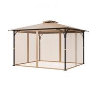 VEVOR Moustiquaire Tonnelle de 304,8x365,8x213,4 cm, Moustiquaire Gazebo Extérieur, avec Double Fermeture Éclair, Rideau de Tonnelle en Maille Anti-moucherons pour Jardin, Patio, Filet Uniquement