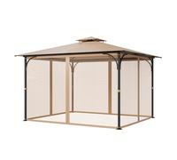 VEVOR Moustiquaire Tonnelle de 304,8x365,8x213,4 cm, Moustiquaire Gazebo Extérieur, avec Double Fermeture Éclair, Rideau de Tonnelle en Maille Anti-moucherons pour Jardin, Patio, Filet Uniquement