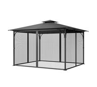 VEVOR Moustiquaire Tonnelle de 304,8x396,2x207,3 cm, Moustiquaire Gazebo Extérieur, avec Double Fermeture Éclair, Rideau de Tonnelle en Maille Anti-moucherons pour Jardin, Patio, Filet Uniquement