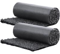 VEVOR Mulch en caoutchouc, set de 2 pièces 2,44x0,56m Chemin en caoutchouc permanent Mulch noir Bordure de jardin pour plantes légumes et fleurs Non-tissé de désherbage Barrière de jardin