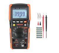 VEVOR Multimètre Numérique, 4000 Points, Multimètre Digital Professionnel TRMS Voltmètre Ohmmètre, avec Plage Automatique Manuelle Commutable, Testeur de Tension CA CC 1000 V, Résistance, Continuité