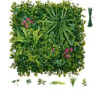 VEVOR Mur Végétal Artificiel 50,8x50,8 cm Haie Artificielle Lot de 12 Panneaux Feuillage Artificiel Brise Vue de Balcon pour Décoration, Mariage, Intérieur et Extérieur, Clôture de Jardin, Terrasse
