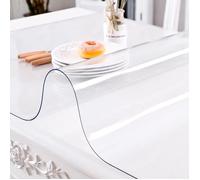 VEVOR Nappe Protection Table PVC Transparente Rectangle 101,6x182,8cm - Imperméable, Anti-rayures, 1.5mm