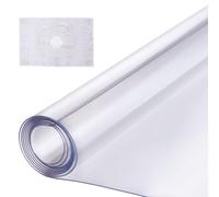 VEVOR Nappe Rectangle Transparente 61x243,8 cm Épaisseur 1,5 mm, Film de Table Transparent en PVC, Imperméable et Facile à Nettoyer, Protection de Table pour Bureau, Cuisine Restaurant Salle à Manger