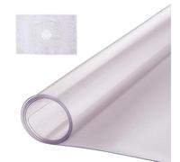 VEVOR Nappe Rectangle Transparente Givrée 106,7x152,4 cm Épaisseur 1,5 mm, Film de Table en PVC, Imperméable et Facile à Nettoyer, Protection de Table pour Bureau, Cuisine Restaurant Salle à Manger