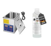 VEVOR Nettoyeur à Ultrasons 1,3 L Machine de nettoyage à ultrasons en acier inoxydable & PURIVITA - Concentré de Nettoyant liquide pour produits ultrason - Multi-usages - Nettoyeur Bijoux