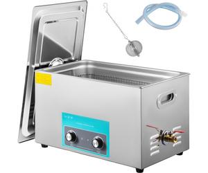VEVOR Nettoyeur à ultrasons 22 L, appareil de nettoyage ultrasonique, bouton de commande professionnel en acier inox 304, avec minuterie de chauffage pour bijoux, montre, lunettes, instrument dentaire