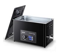 VEVOR Nettoyeur à Ultrasons 30 L, Appareil de Nettoyage par Ultrasons avec Commande par Bouton, en Inox, avec Panier et Boule de Nettoyage, pour Montres, Rasoirs, Bijoux, Pièces de Monnaie, Noir
