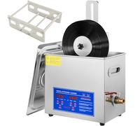 VEVOR Nettoyeur à Ultrasons pour Disque Vinyle 6 L, Nettoyeur Ultrasonique Professionnel Capacité 8 Disques de 178 à 305 mm, Machine à Ultrasons 180 W, avec Support de Séchage, pour Magasin Domicile