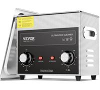 VEVOR Nettoyeur à ultrasons 3L avec minuterie chauffante et panier machine à cavitation sonique numérique professionnelle, machine de nettoyage 120 W pour instruments d'horlogerie lunettes pièces de m