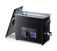 VEVOR Nettoyeur à Ultrasons 6 L, Appareil de Nettoyage par Ultrasons avec Commande par Bouton, en Inox, avec Panier et Boule de Nettoyage, pour Montres, Rasoirs, Bijoux, Pièces de Monnaie, Noir