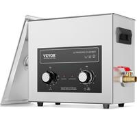 VEVOR Nettoyeur à ultrasons avec minuterie chauffante & panier 6 L machine à cavitation sonique numérique professionnelle, 180 W machine de nettoyage pour instruments d'horlogerie lunettes pièces de m