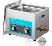 VEVOR Nettoyeur à Ultrasons avec Minuterie de Chauffage, Professionnel Nettoyeur à Ultrasons 220V, Nettoyeur Ultrasons en Acier Inoxydable 40 kHz pour Nettoyage des Bagues de Lunettes Instrument (15L)