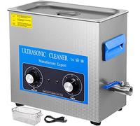 VEVOR Nettoyeur à Ultrasons avec Minuterie de Chauffage, Professionnel Nettoyeur à Ultrasons 220V, Nettoyeur Ultrasons en Acier Inoxydable 40 kHz pour Nettoyage des Bagues de Lunettes Instrument