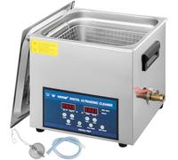 VEVOR Nettoyeur à Ultrasons Double Fréquence 10 L, Professionnel Nettoyeur à Ultrasons 220 V avec Chauffage, Nettoyeur Ultrasons en Acier Inoxydable pour Pièces Bijoux Carte de Circuit 28/40 kHz