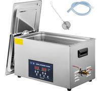 VEVOR Nettoyeur à Ultrasons Double Fréquence 30 L, Professionnel Nettoyeur à Ultrasons 220 V avec Chauffage, Nettoyeur Ultrasons en Acier Inoxydable pour Pièces Bijoux Carte de Circuit 28/40 kHz