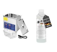 VEVOR Nettoyeur à ultrasons Machine 10L Acier inoxydable Ultrasons Cleaner Minuterie de chauffage & PURIVITA - Concentré de Nettoyant liquide pour produits ultrason - Multi-usages - Nettoyeur Bijoux