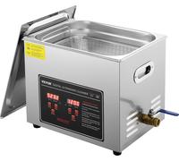 VEVOR Nettoyeur à ultrasons Nettoyeur à ultrasons en acier inoxydable 300 W, 10 L Nettoyeur à ultrasons avec affichage numérique 0-30 min, nettoyage par ultrasons pour bijoux, lunettes, montres, etc.