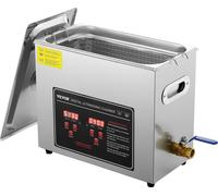 VEVOR Nettoyeur à ultrasons Nettoyeur à ultrasons en acier inoxydable 300 W, 6 L Nettoyeur à ultrasons avec affichage numérique 0-30 min, nettoyage par ultrasons pour bijoux, lunettes, montres, etc.