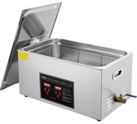 VEVOR Nettoyeur à ultrasons Nettoyeur à ultrasons en acier inoxydable 480 W, 22 L Nettoyeur à ultrasons avec affichage numérique 0-30 min, nettoyage par ultrasons pour bijoux, lunettes, montres, etc.