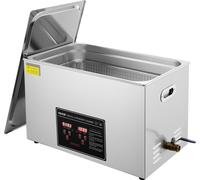 VEVOR Nettoyeur à ultrasons Nettoyeur à ultrasons en acier inoxydable 600 W, 30 L Nettoyeur à ultrasons avec affichage numérique 0-30 min, nettoyage par ultrasons pour bijoux, lunettes, montres, etc.