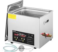 VEVOR Nettoyeur à Ultrasons Numérique 10 L, Chauffage 400 W, Ultrasons 240 W, Bac Ultrasons avec Chauffage et Minuterie, Appareil de Nettoyage Ultrasonique en Inox, pour Bijoux Lunettes Montres