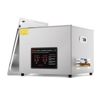 VEVOR Nettoyeur à Ultrasons Numérique 15 L, Bac Ultrasons 360 W, Appareil de Nettoyage Ultrasonique Professionnel avec Minuterie, Chauffage et Panier, pour Montres, Lunettes, Bijoux, Labo Clinique