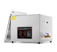 VEVOR Nettoyeur à Ultrasons Numérique 15 L, Bac Ultrasons 360 W, Appareil de Nettoyage Ultrasonique Professionnel avec Minuterie, Chauffage et Panier, pour Montres, Lunettes, Bijoux, Labo Clinique