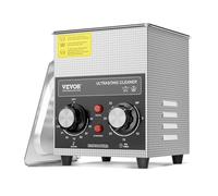 VEVOR Nettoyeur à Ultrasons Numérique 2 L, Bac Ultrasons avec Minuterie, Chauffage et Panier, Appareil de Nettoyage Ultrasonique Professionnel 60 W, pour Bijoux Lunettes Montres, Labo Clinique