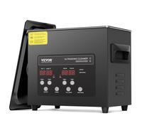 VEVOR Nettoyeur à Ultrasons Numérique 3 L, Machine de Nettoyage à Ultrasons 120 W, avec Mode Doux et Dégazage Amélioré, avec Chauffage et Minuterie pour Prothèse Dentaire, Bijoux, Outils, Noir