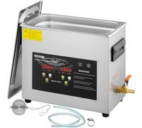 VEVOR Nettoyeur à Ultrasons Numérique 6 L, Chauffage 200 W, Ultrasons 180 W, Bac Ultrasons avec Chauffage et Minuterie, Appareil de Nettoyage Ultrasonique en Inox, pour Bijoux Lunettes Montres