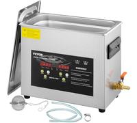 VEVOR Nettoyeur à Ultrasons Numérique 6 L, Chauffage 400 W, Ultrasons 180 W, Bac Ultrasons avec Chauffage et Minuterie, Appareil de Nettoyage Ultrasonique en Inox, pour Bijoux Lunettes Montres