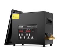 VEVOR Nettoyeur à ultrasons numérique 6 L, machine de nettoyage à ultrasons 180 W, avec mode doux et dégazage amélioré, avec chauffage et minuterie, pour prothèse dentaire, bijoux, outils, noir